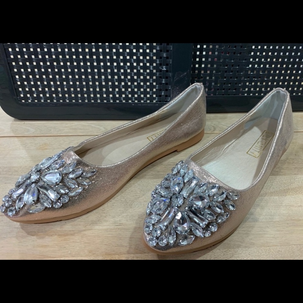 Lily Vanity Crystal embellished flats.